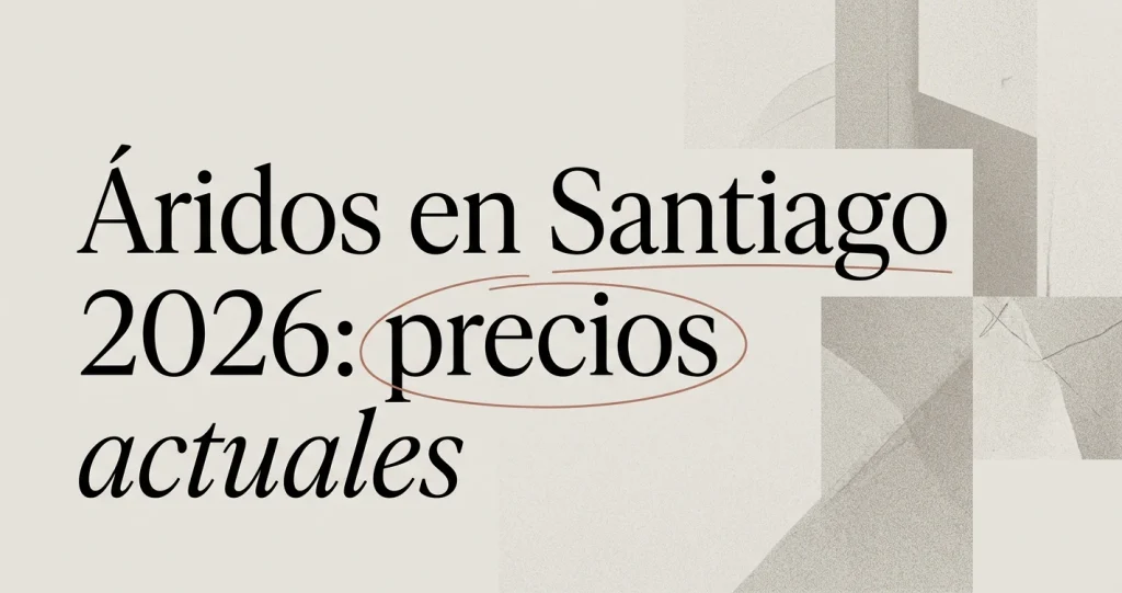 Precio de los áridos en Santiago 2026: arena y gravilla