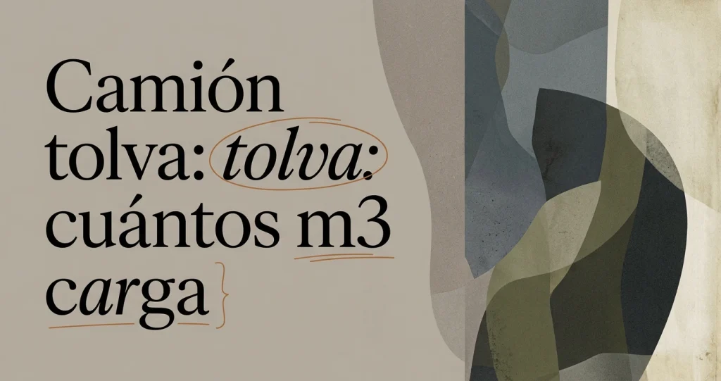 Camión tolva: cuántos m3 carga y cómo contratarlo