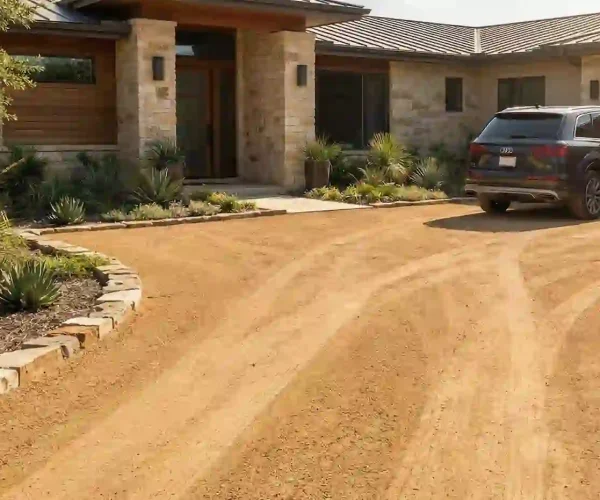 entrada vehicular para casa echa con maicillo