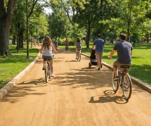 camino para bicicletas con maicillo