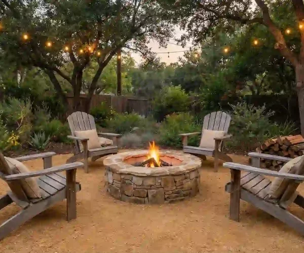 jardin con suelo de maicillo amarillo para el jardin